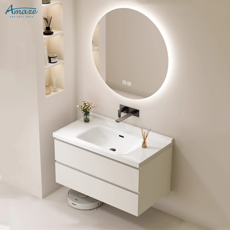 Home Living Bathroom Vanity - Bathroom CabinetModern Luxury Solid Wood Bathroom