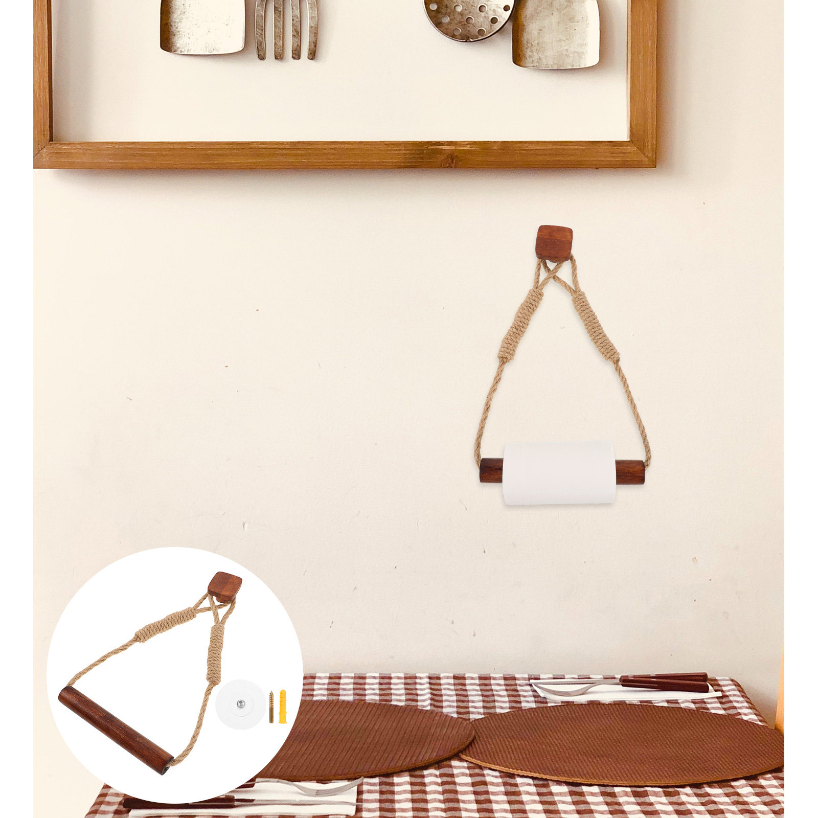 Home Bathroom Paper Towel Dispenser - Wall Toilet Paper Holder Bathroom Roll