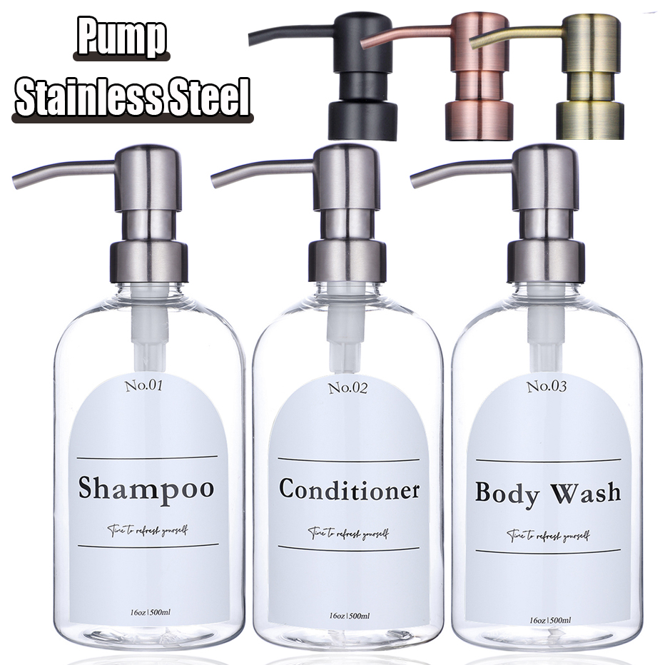Soap Dispenser Pump - Clear Shampoo Conditioner Body Wash Dispenser
