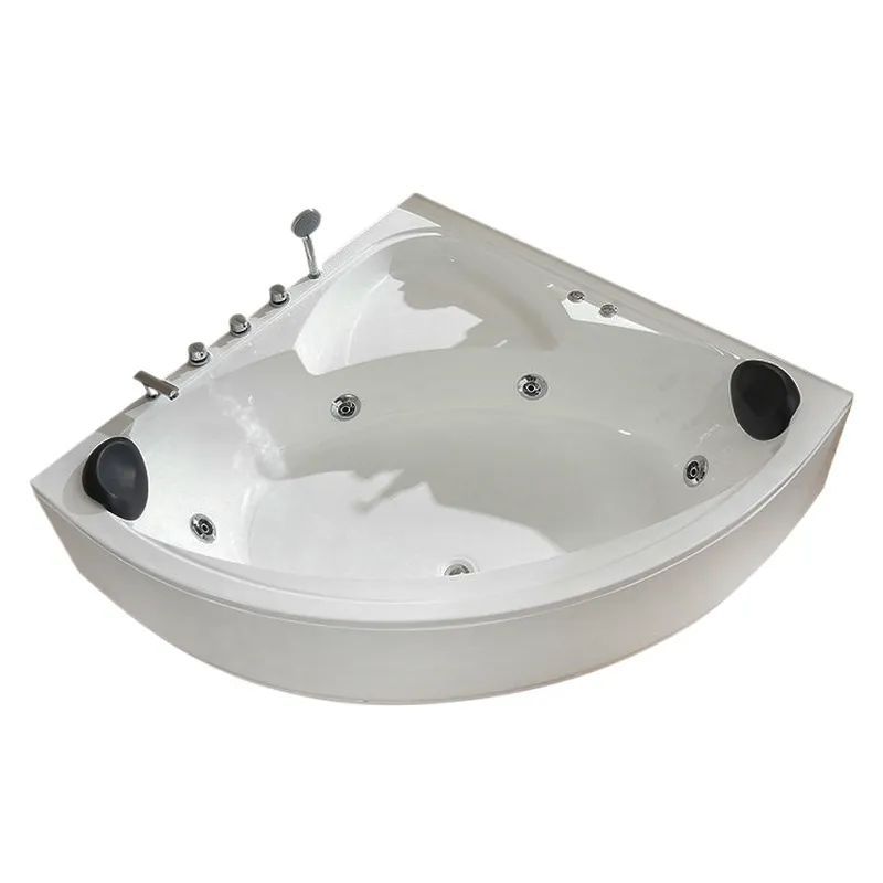Home Bathroom Tub - Triangle Double Acrylic Bathtub with Stainless