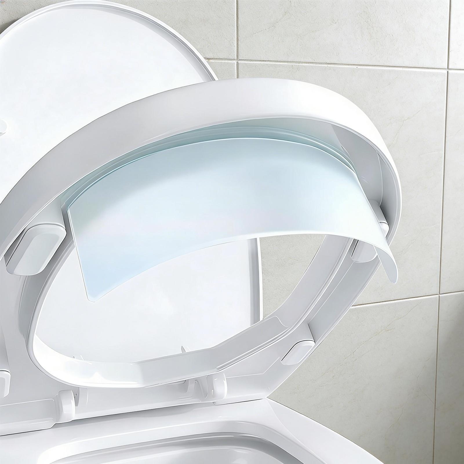 Home Bathroom With Two Toilets - 10 Inch Toilet Seat Urine Splash