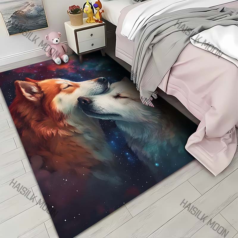 1PC Two wolves nuzzling in sta - огляд і ціна Home Bathroom With Two Toilets