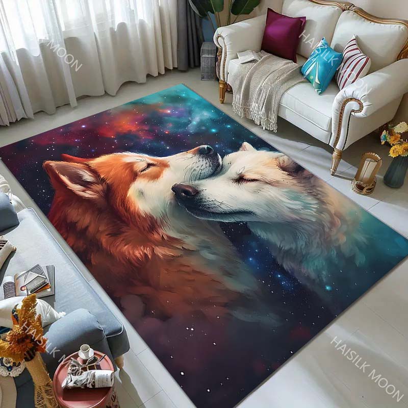 1PC Two wolves nuzzling in sta - огляд і ціна Home Bathroom With Two Toilets
