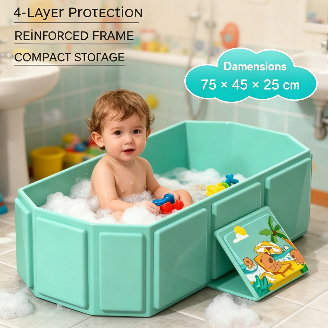 1PC Foldable Bathtub Portable  - огляд і ціна Home Bathroom Tub