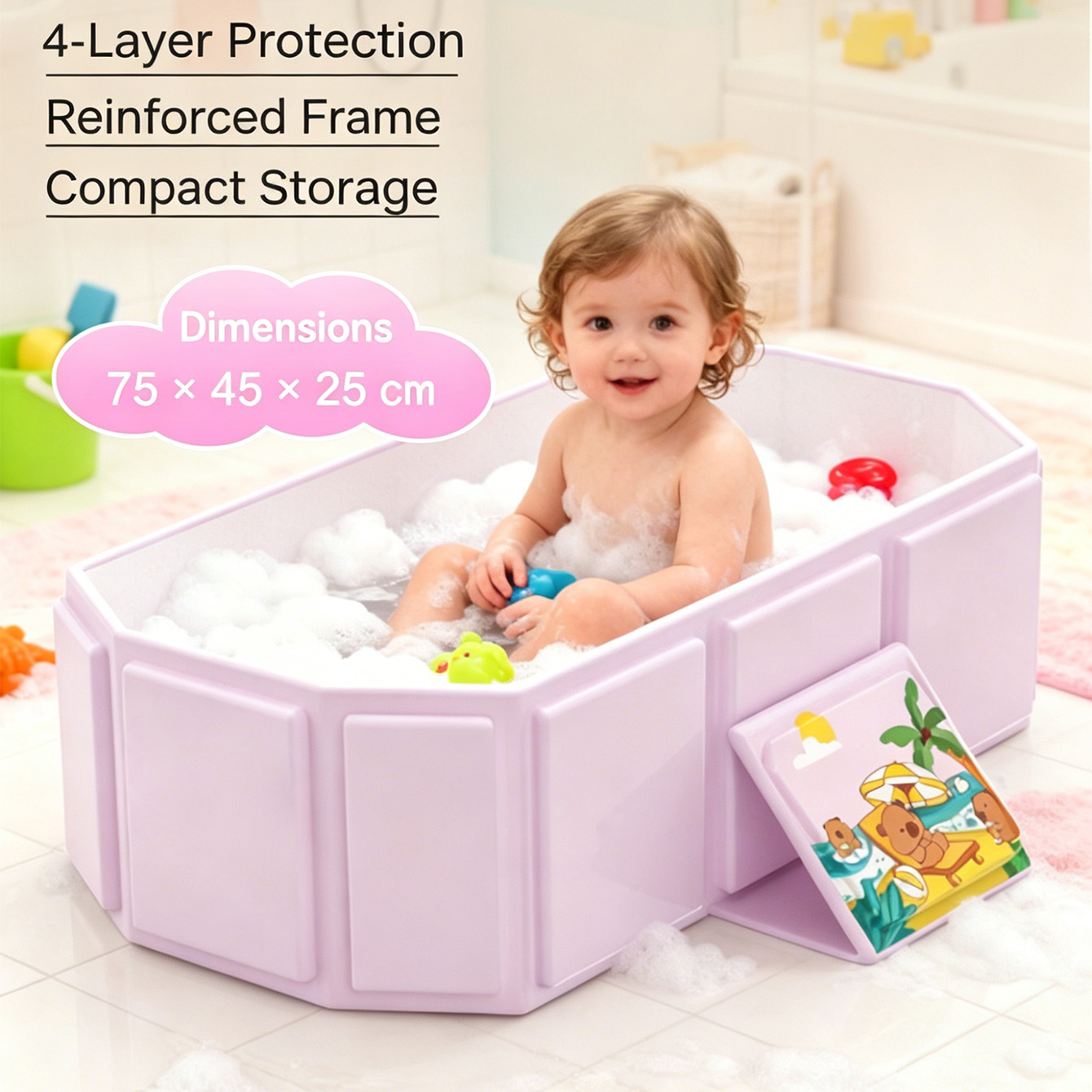 1PC Foldable Bathtub Portable  - огляд і ціна Home Bathroom Tub