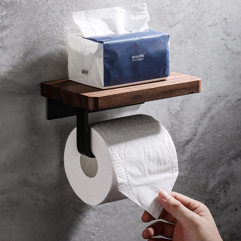 Solid Wood Tissue Holder No Dr - огляд і ціна Home Bathroom Paper Towel Dispenser