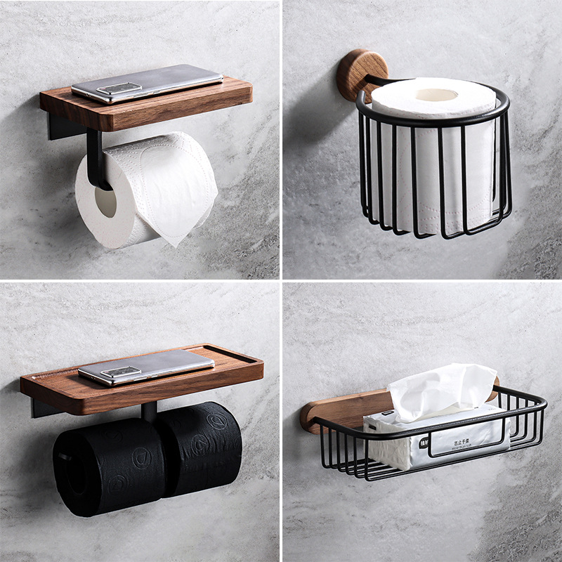 Solid Wood Tissue Holder No Dr - огляд і ціна Home Bathroom Paper Towel Dispenser