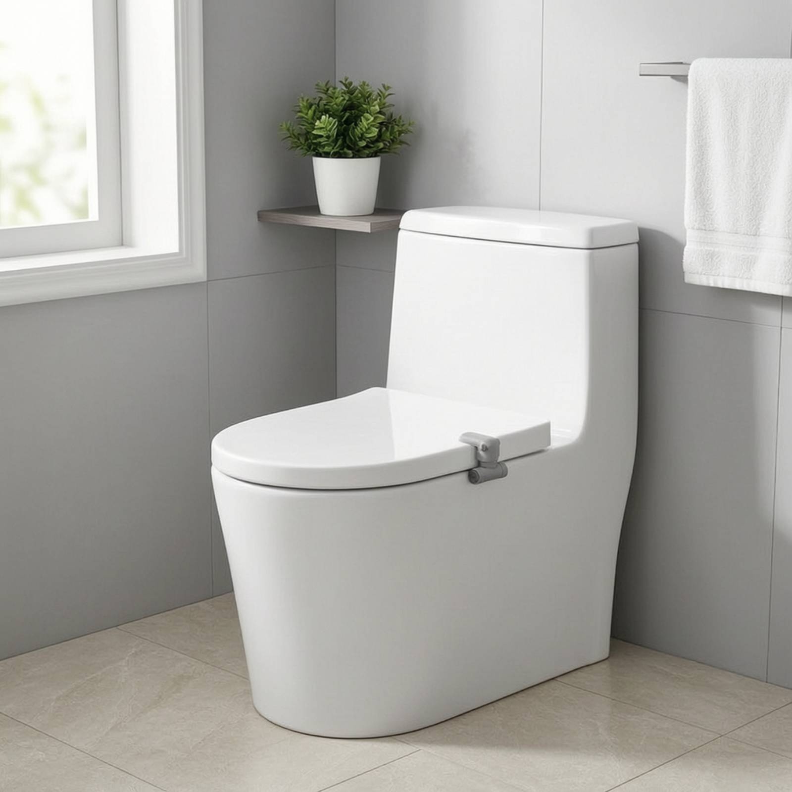 Toilet Seat Lock Two-buttonBut - огляд і ціна Home Bathroom With Two Toilets