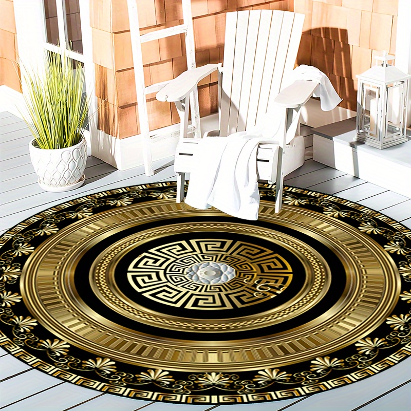 Greek Key Pattern Round Rug Fl - огляд і ціна Home Bathroom Rugs