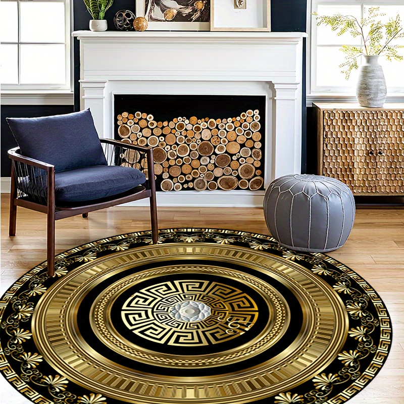 Greek Key Pattern Round Rug Fl - огляд і ціна Home Bathroom Rugs