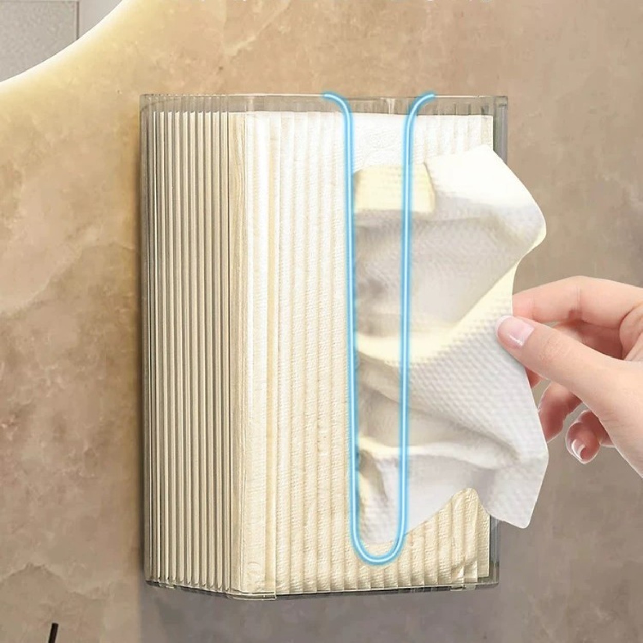 Acrylic Tissue Box Holder Tran - огляд і ціна Home Bathroom Paper Towel Dispenser