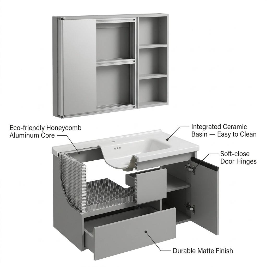 Bathroom CabinetModern Eco-Fri - огляд і ціна Home Living Bathroom Vanity